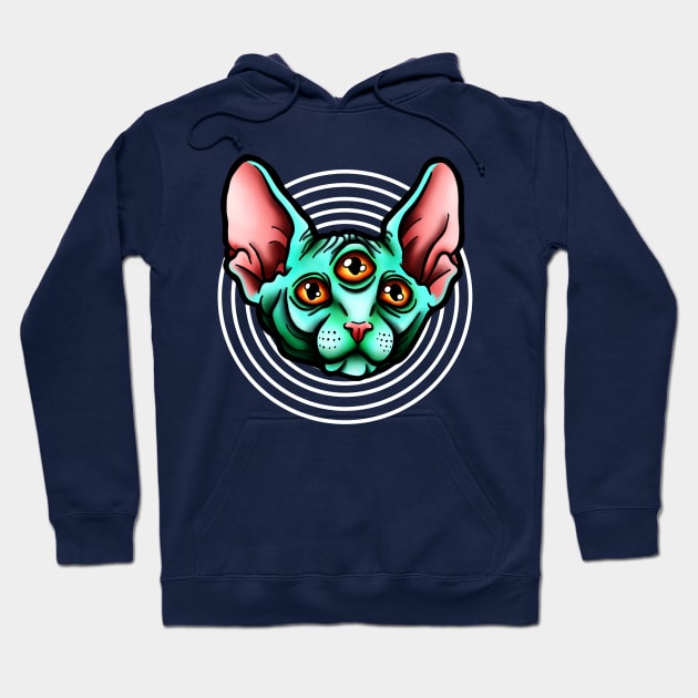 Three eyed Sphinx Cat Hoodie by ReclusiveCrafts